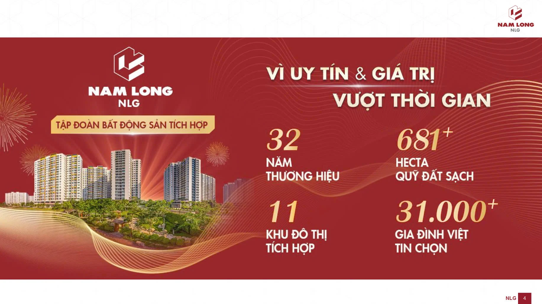 Nam Long là tập đoàn bất động sản tích hợp với 32 năm kinh nghiệm